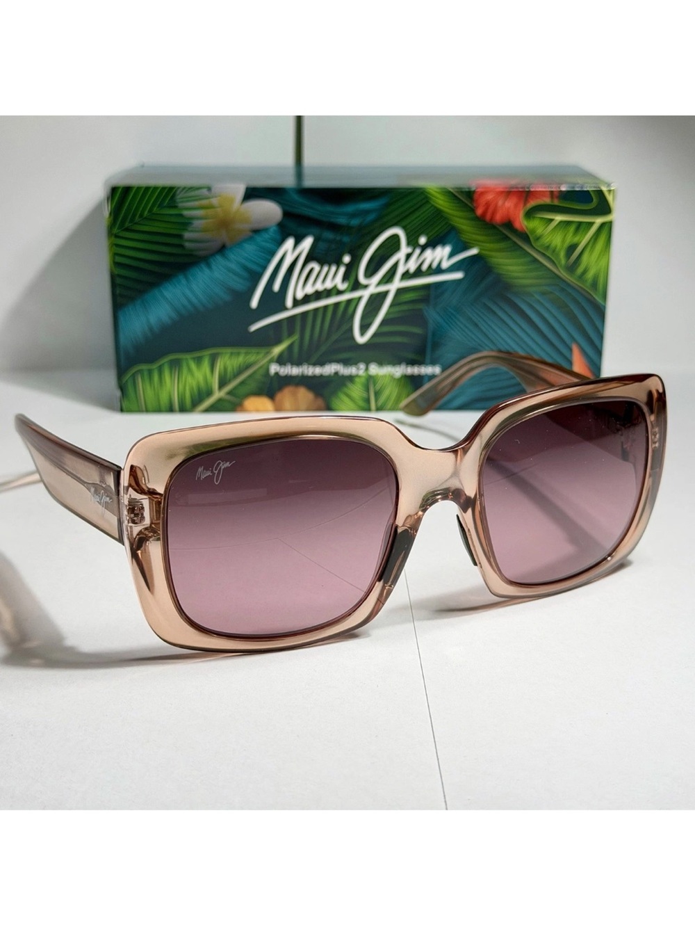 Maui Jim Two Steps Pink Maui Rose Polarized Sunglasses MJ863-09